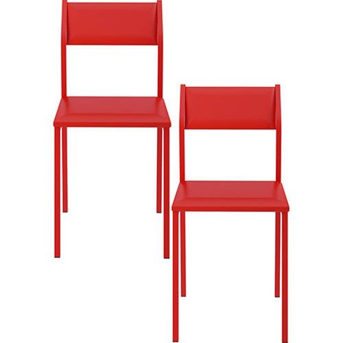 Kit com 2 Cadeiras Sofia 1709 Vermelha - Carraro