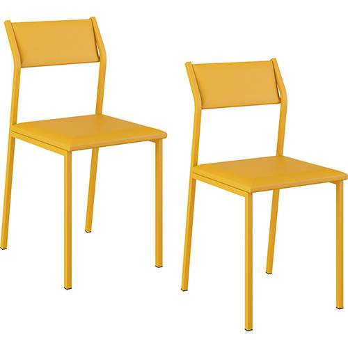Tamanhos, Medidas e Dimensões do produto Kit com 2 Cadeiras Sofia Amarelo - Carraro