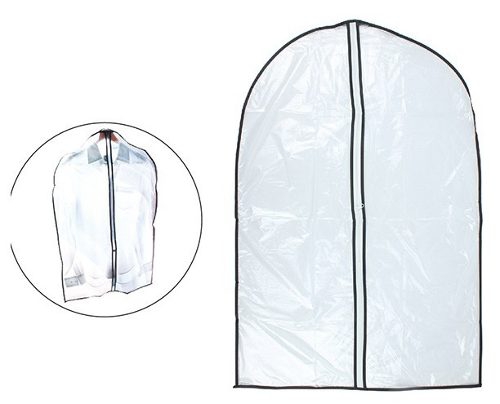 Kit com 3 Capas Protetoras Plásticas para Ternos e Roupas Art House BS1302