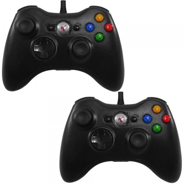 Tudo sobre 'Kit com 2 Controles para Xbox 360 / Pc 2 em 1 - Entrada Usb - Feir'