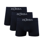 Kit com 3 Cuecas Boxer Adulto com Algodão - Zorba