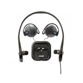Kit com 3 Fones Coby Headphone, Auricular e Earphone CV324