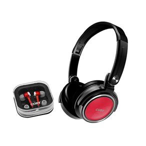 Kit com 2 Fones de Ouvido: Headphone Dobrável e Earphone com Encaixe de Silicone - Cor: Pink