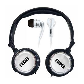 Kit com 2 Fones de Ouvido: Headphone Dobrável Harphone com Encaixe de Silicone - Naxa Ne926