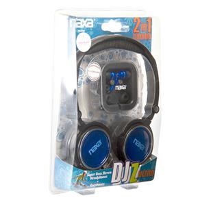 Kit com 2 Fones de Ouvido Naxa Headphone Dobrável e Earphone com Encaixe de Silicone NE926