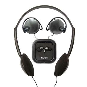 Kit com 3 Fones: Headphone, Auricular e Earphone