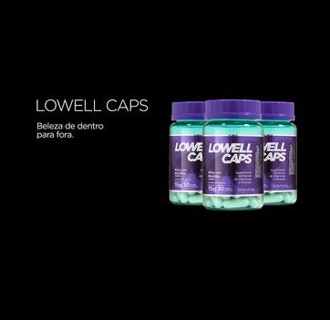 Kit com 3 Lowell Caps Suplemento Alimentar - Tratamento 90 Dias