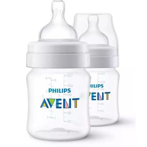 Kit com 2 Mamadeiras Philips Avent Classic 125ml Anticólica Bpa Free