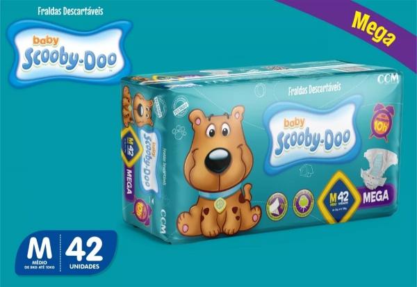 Kit com 3 Pacotes Fraldas Scooby-doo Mega Tam M com 126 Unidades - Scooby-doo Baby