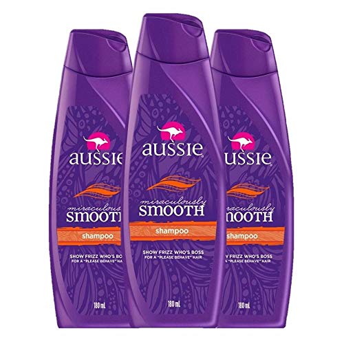 Kit com 3 Shampoos Aussie Miraculously Smooth 180ml