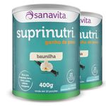 Kit 2 Suprinutri Ganho de Peso Sanavita Baunilha 400G