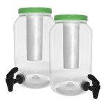 Kit Com 2 - Suqueira Com Porta Gelo Torneira E Dispenser Para 3,6 Litros - Tampa Verde