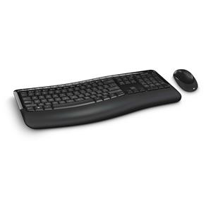 Kit com Teclado e Mouse Microsoft Wireless Comfort Desktop 5050 – Preto