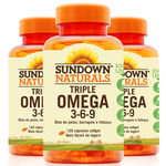 Kit com 3 Tiple Ômega 3-6-9 - Sundown Vitaminas - 120 Cápsulas