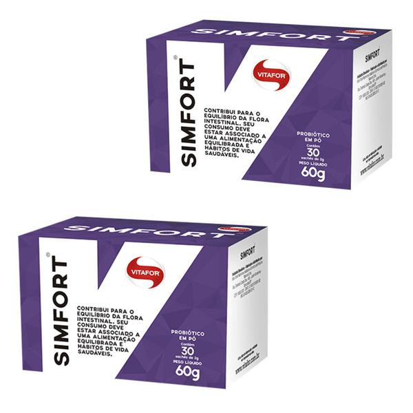 Kit com 2 X Simfort Probiótico 30 Sachês 2g Vitafor