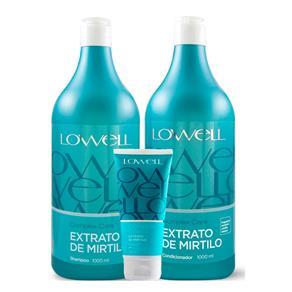 Kit Complex Care Mirtilo Shampoo 1Lt + Condicionador 1Lt + Leave-in 180 Ml Lowell
