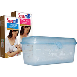 Kit Conchas de Amamentação Savemilk com Base Rígida e Base Flexível + Porta Conchas Savemilk