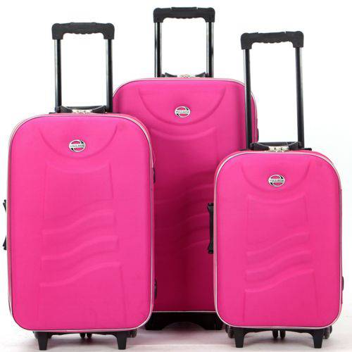 Kit Conjunto de 3 Malas de Viagem C/ Rodinhas Village