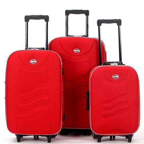 Kit Conjunto de 3 Malas de Viagem C/ Rodinhas Village