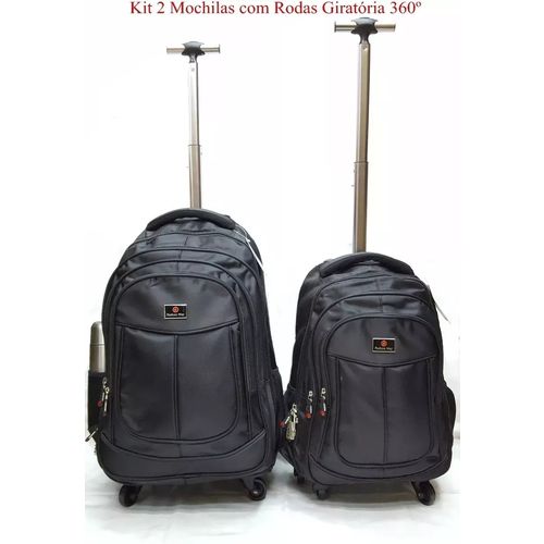 Tudo sobre 'Kit Conjunto Mochila Mala Viagem Rodinhas 360° 4 Rodas'