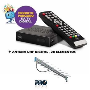 Kit Conversaor Digital Intelbras + Antena Uhf Digital - 28 Elementos - Proeletronic