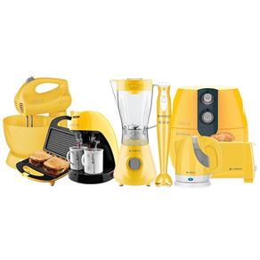 Kit Cozinha Completa Colors Amarelo Cadence 127V