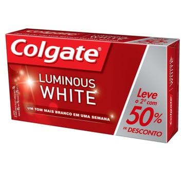 Creme Dental Colgate Luminous White Brilliant Mint 70g Promo Leve o 2º com 25% Desconto