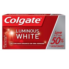 Kit Creme Dental Colgate Luminous White 70G 2 Unidades C/ Preço Especial