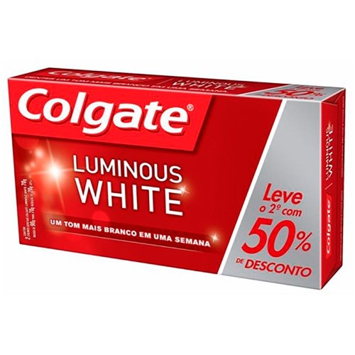 Kit Creme Dental Colgate Luminous White 70g 2 Unidades