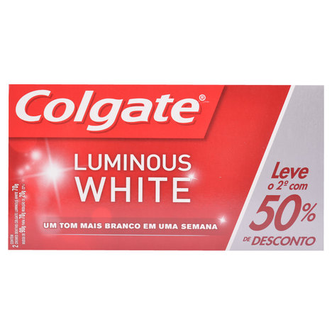 Kit Creme Dental Colgate Luminous White 70G 2 Unidades