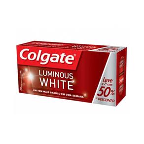 Kit Creme Dental Colgate Luminous White 90g Leve 2 Unidades