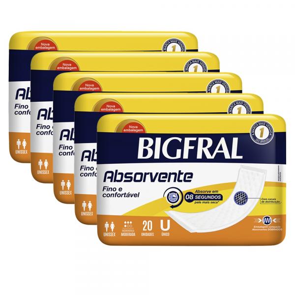 Kit de Absorvente Geriátrico Bigfral - 100 Unidades