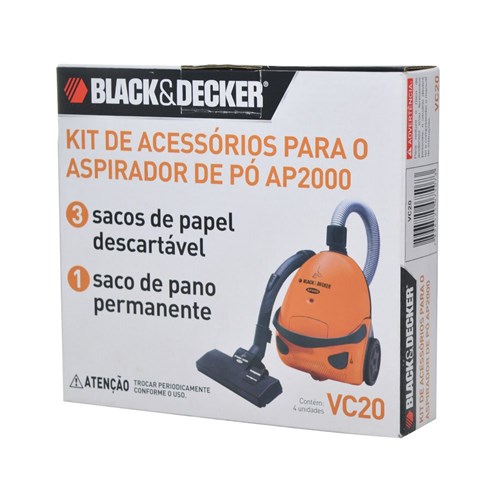 Kit de Acessórios para Aspirador de Pó Ap2000 Black+Decker - Vc20