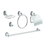Kit de Acessórios para Banheiro Presenza em Metal Primafer