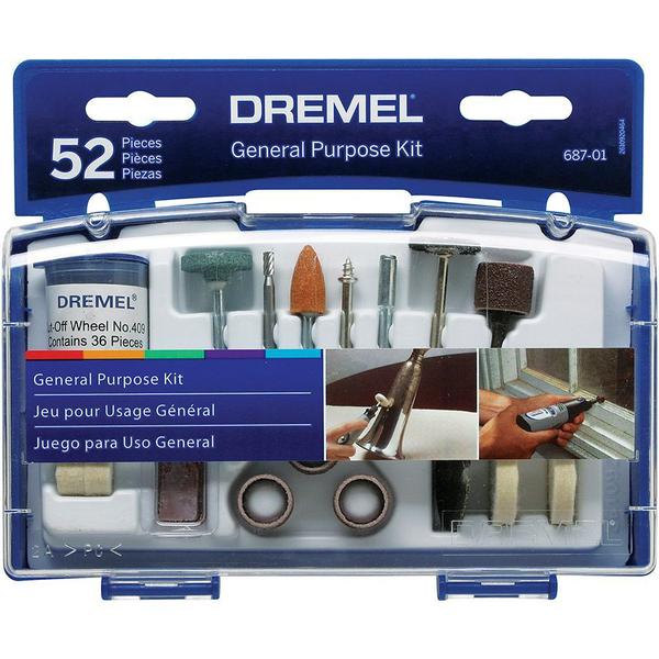 Kit de Acessórios para Uso Geral 52 Peças - 687-01 - Dremel 26150687AA