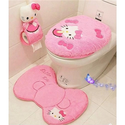 Kit Banheiro Hello Kitty (Rosa)