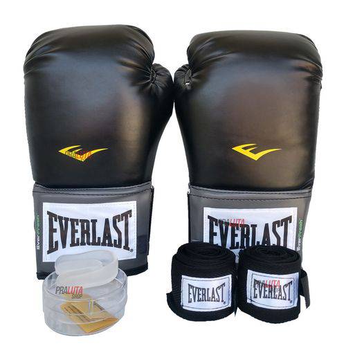 Kit de Boxe / Muay Thai 14oz - Preto - Training - Everlast