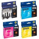 Kit de Cartuchos Epson 197 196 para Xp201 Xp214 401 Wf2512 T197 T196