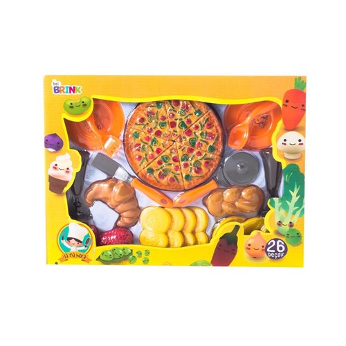 Kit de Comidinhas e Pizza 26 Peças Bel Brink