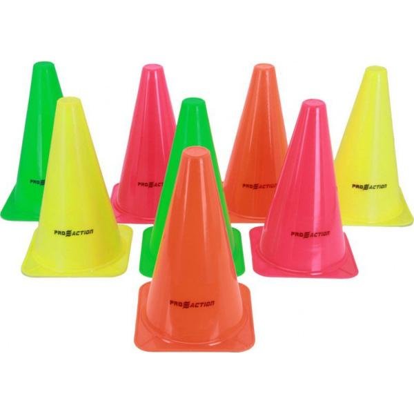 Kit de Cones para Treino de Agilidade 20,5cm com 8 Unidades Proaction G207