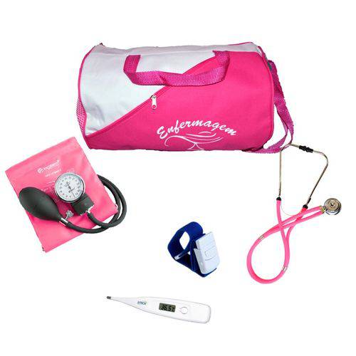 Kit de Enfermagem Básico C/ Bolsa Pink
