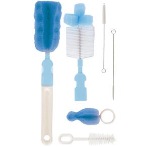 Kit de Escova para Mamadeira e Canudo Azul - Buba Toys
