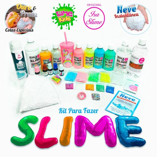 Kit de Fazer Slimes Premium Slime Kids Brasil