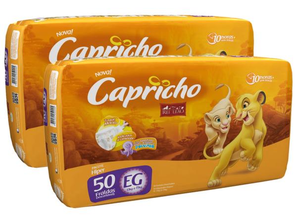 Kit de Fraldas Capricho Disney o Rei Leão Tam EG - 100 Unidades