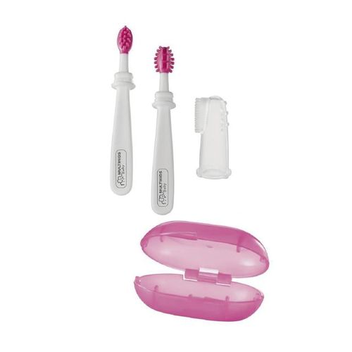 Kit de Higiene Oral - Rosa e Branco - Multikids