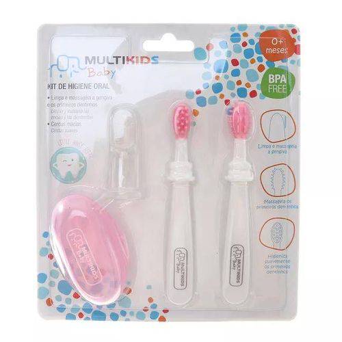 Kit de Higiene Oral Rosa - Multikids Baby