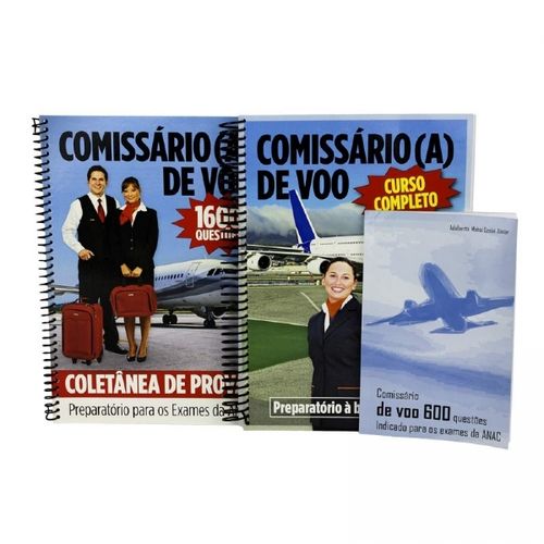 Kit de Livros para Comissário de Voo