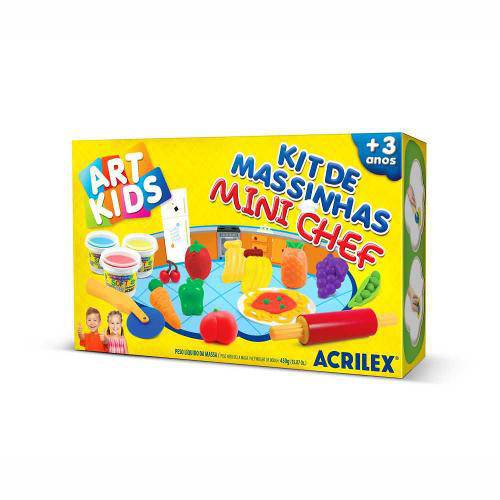 Tamanhos, Medidas e Dimensões do produto Kit de Massinhas Art Kids Mini Chef Acrilex