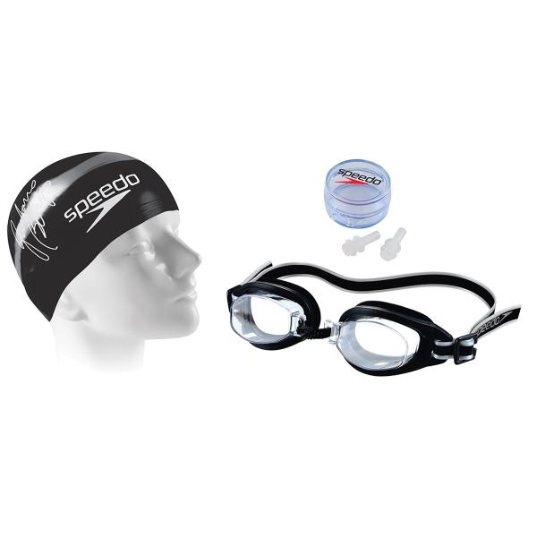 Kit de Natação com Óculos, Touca e Proteção de Ouvido Adulto 509173 Speedo