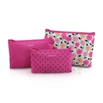 Kit de Necessaire de 3 Peças Pink Lover Rosa - Jacki Design